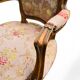 Pair of Louis XV cabriolet armchairs in floral fabric