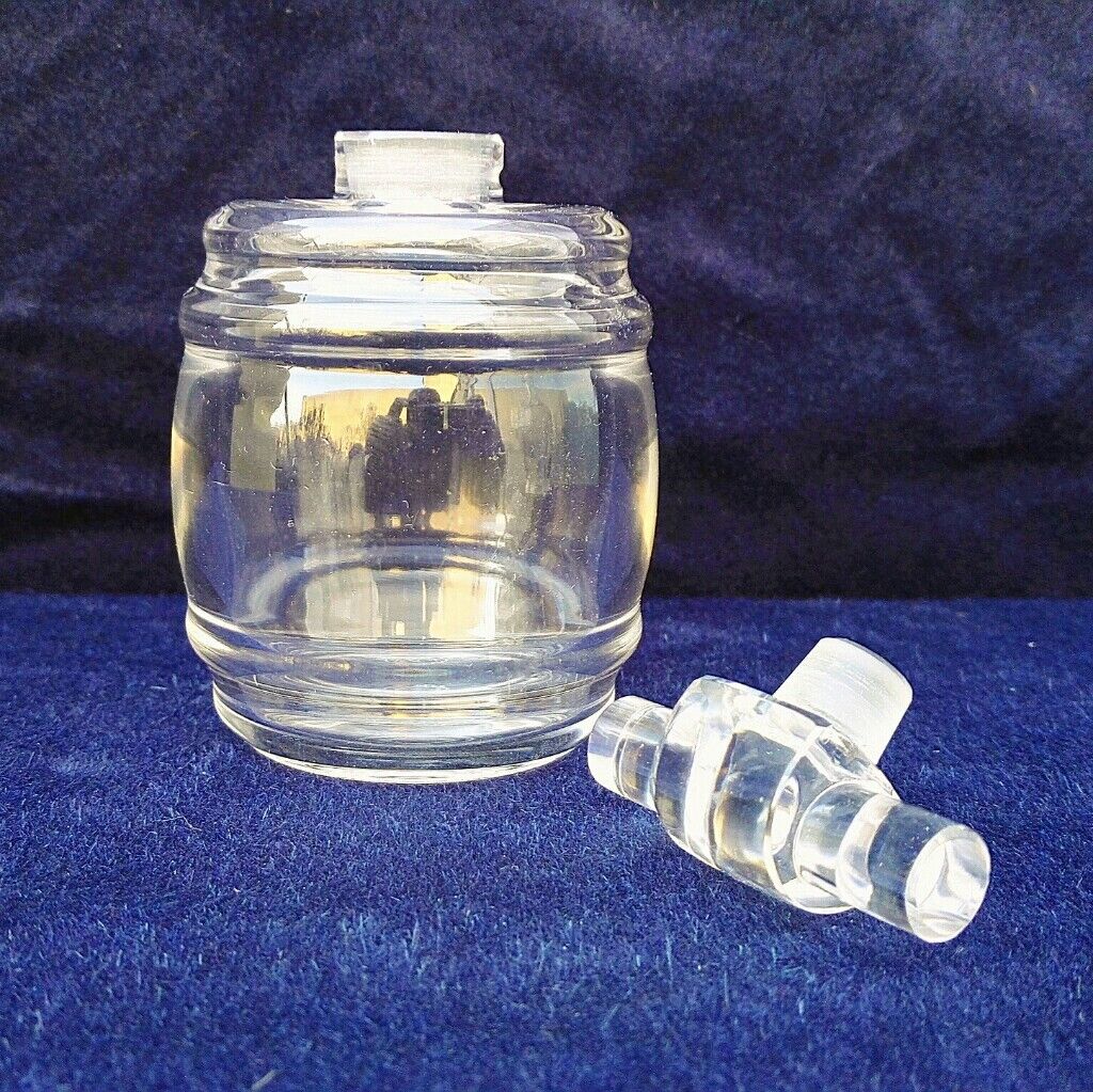 Vintage Baccarat crystal barrel bottle