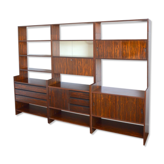 Scandinavian wall library by Poul Cadovius for KLM, 1970s
