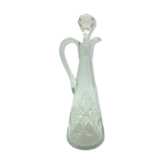 Carafe en cristal taillé val saint lambert, circa 1900