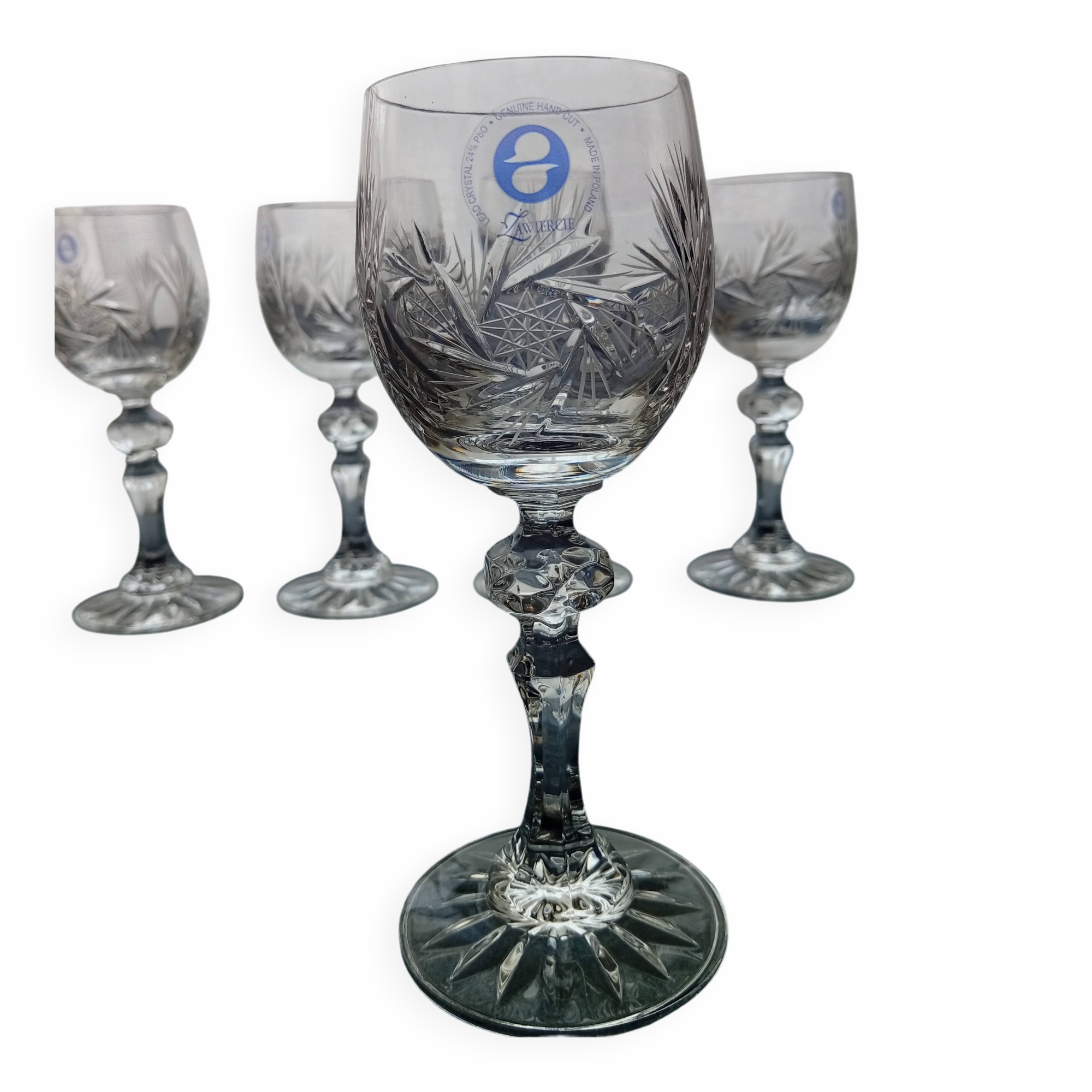 5 crystal glasses from Zawiercie