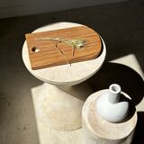 Rounded rectangular monoxyl teak cutting or presentation board L:34
