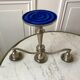 Silver brass chandelier 50s