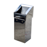 Vintage wall ashtray in shiny metal industrial style