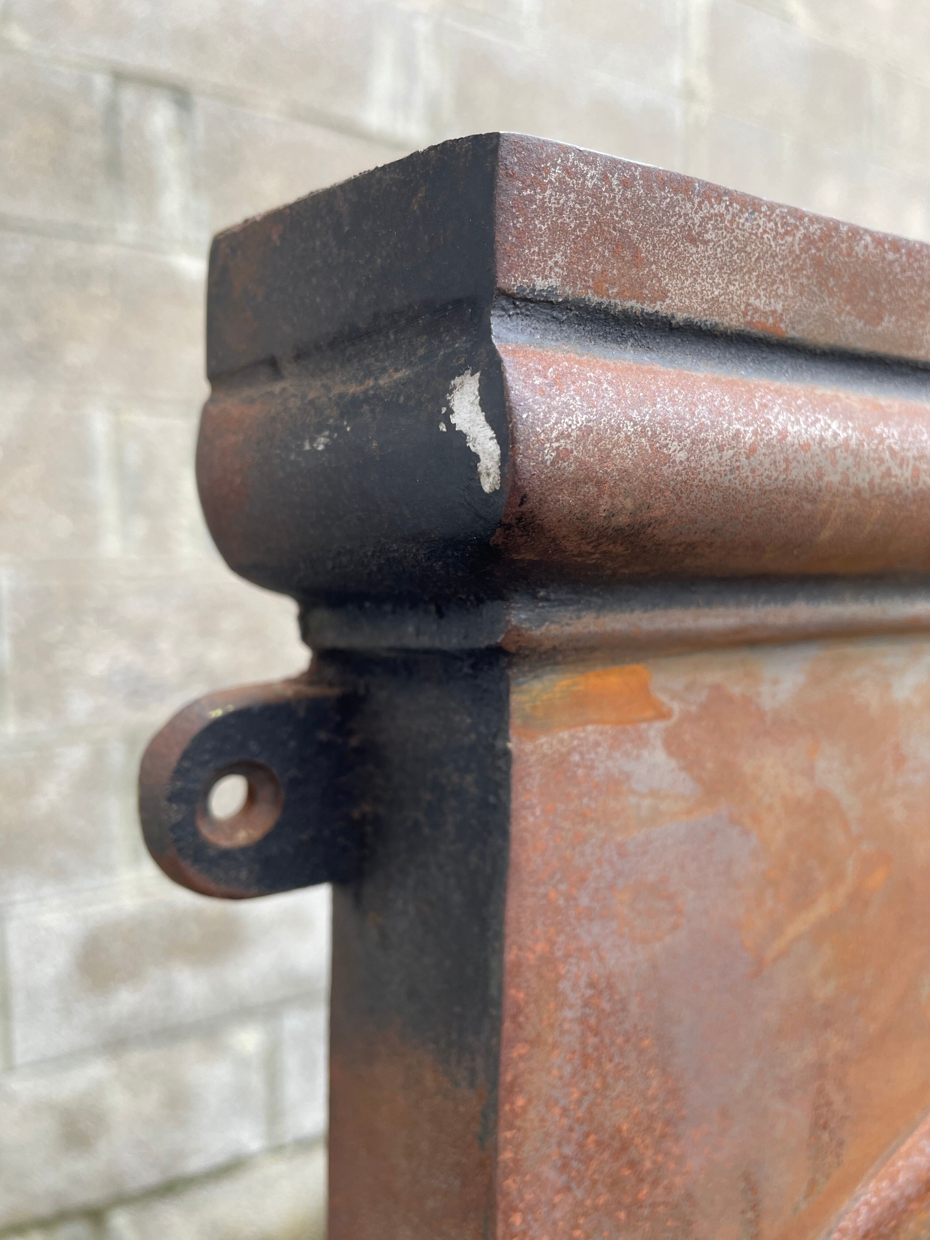 Open cast iron fireplace, Art Nouveau style