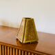 Ensemble de 2 lampes régence hollywoodiennes en laiton et paille viennoise, Italie 60's / 70's