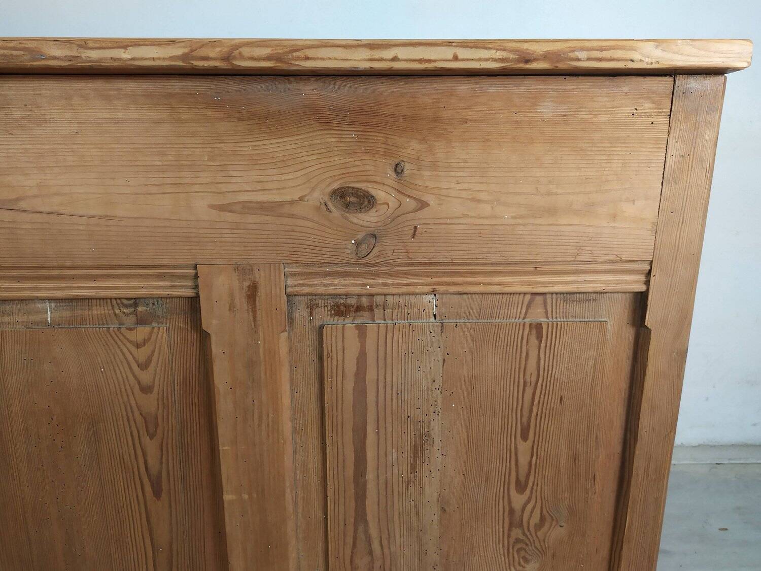 Striped pine office counter