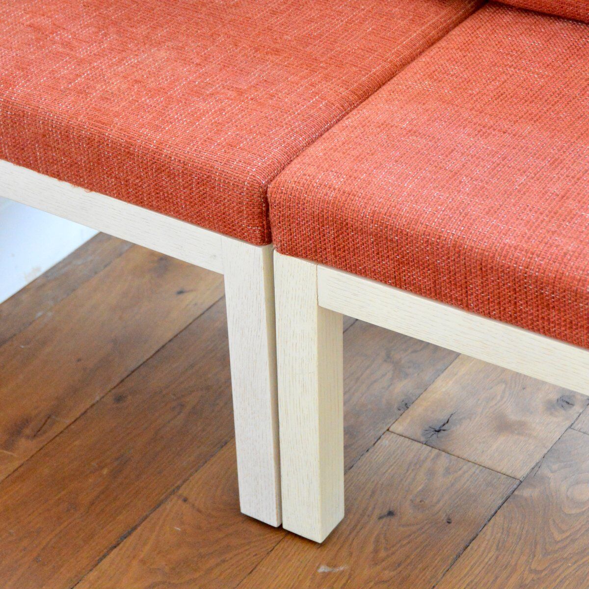Set armchairs with dinners Restoration cubic shape Modular vintage 1980s