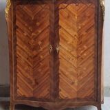 Armoire lingère style Louis XV marqueterie et bronze, fin XIXème s.