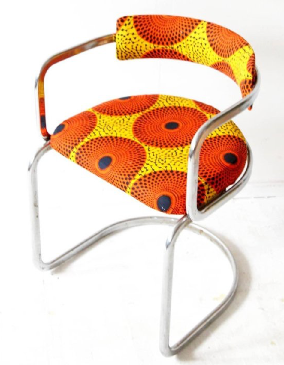 Tubular steel lounge chair, 1970s
