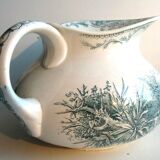 Toilet pitcher "chubby" in grey-blue, Les Canards de Sarreguemines