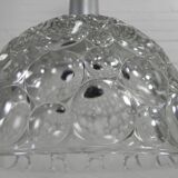 Vintage pendant lamp with glass shade with bubble pattern, 1960s