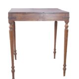 Burmese teak bridge game table