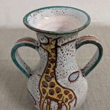 Zoomorphic ceramic vase Vallauris 50s