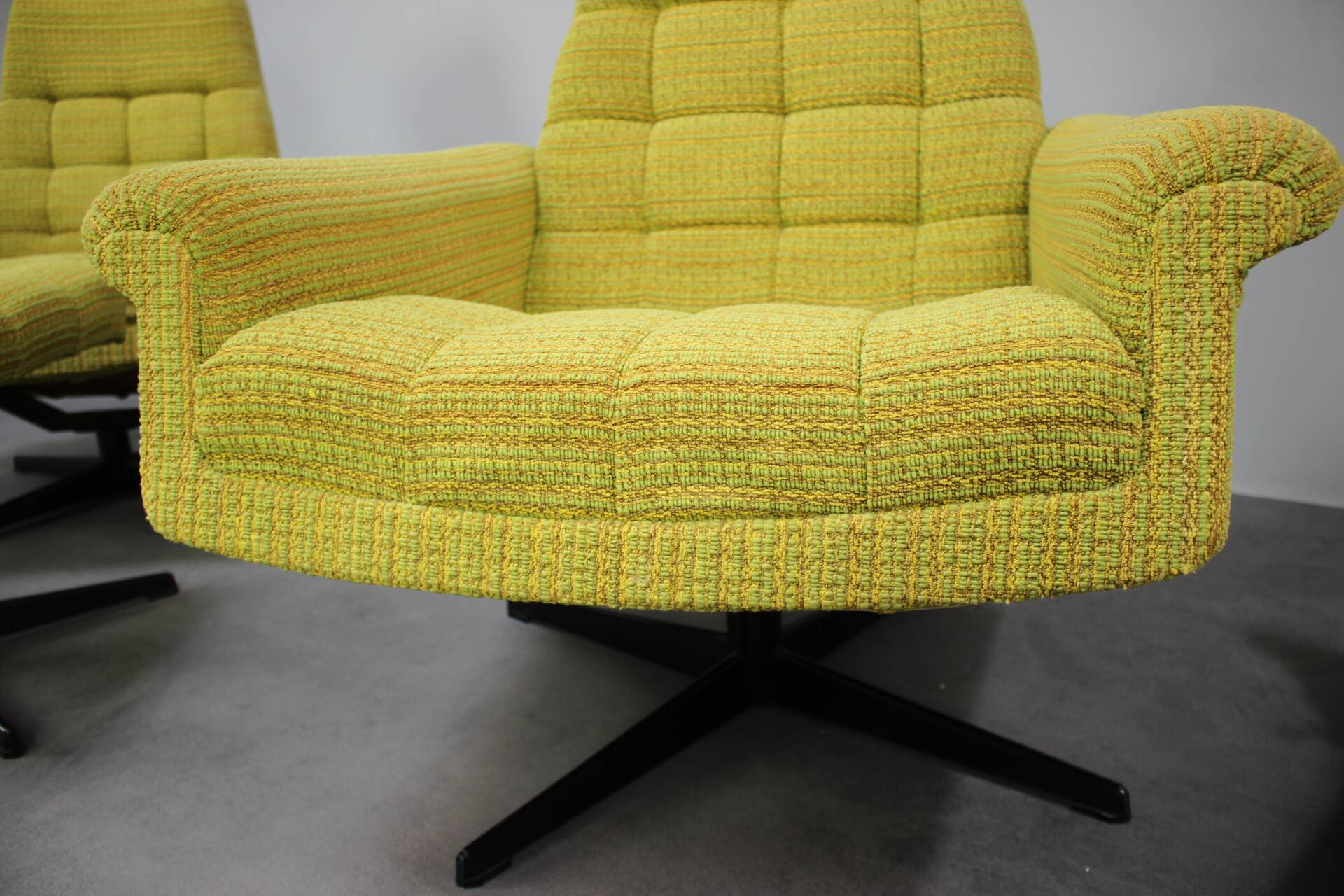 Mid-century Pair of Armchairs Stool by Morávek a Munzar, 1968s, czsk