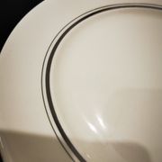 Lot de 6 assiettes plates anciennes liseret argenté