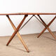 Danish dining table in teak, beech, and brass, model AT 303 Hans Wegner.