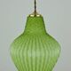Old Rewired Green Textured Glass Pendant
