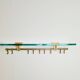 Brass and Glass R14G Wall-Mounted Coat Rack from Peter Ghyczy, 1980s