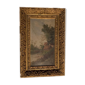 Huile sur bois signée
