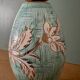 Lampe vintage en céramique et opaline blanche.