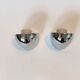 Pair of Milan Illuminacion wall lamps chrome and opaline 1970