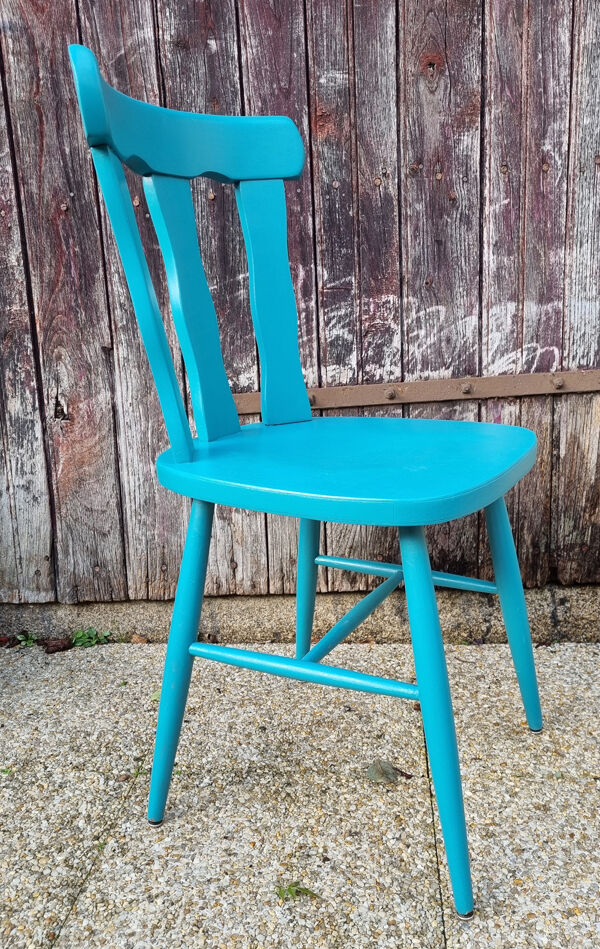 Paire de chaises bistrot modèle Louisiane en bois Baumann, années 70