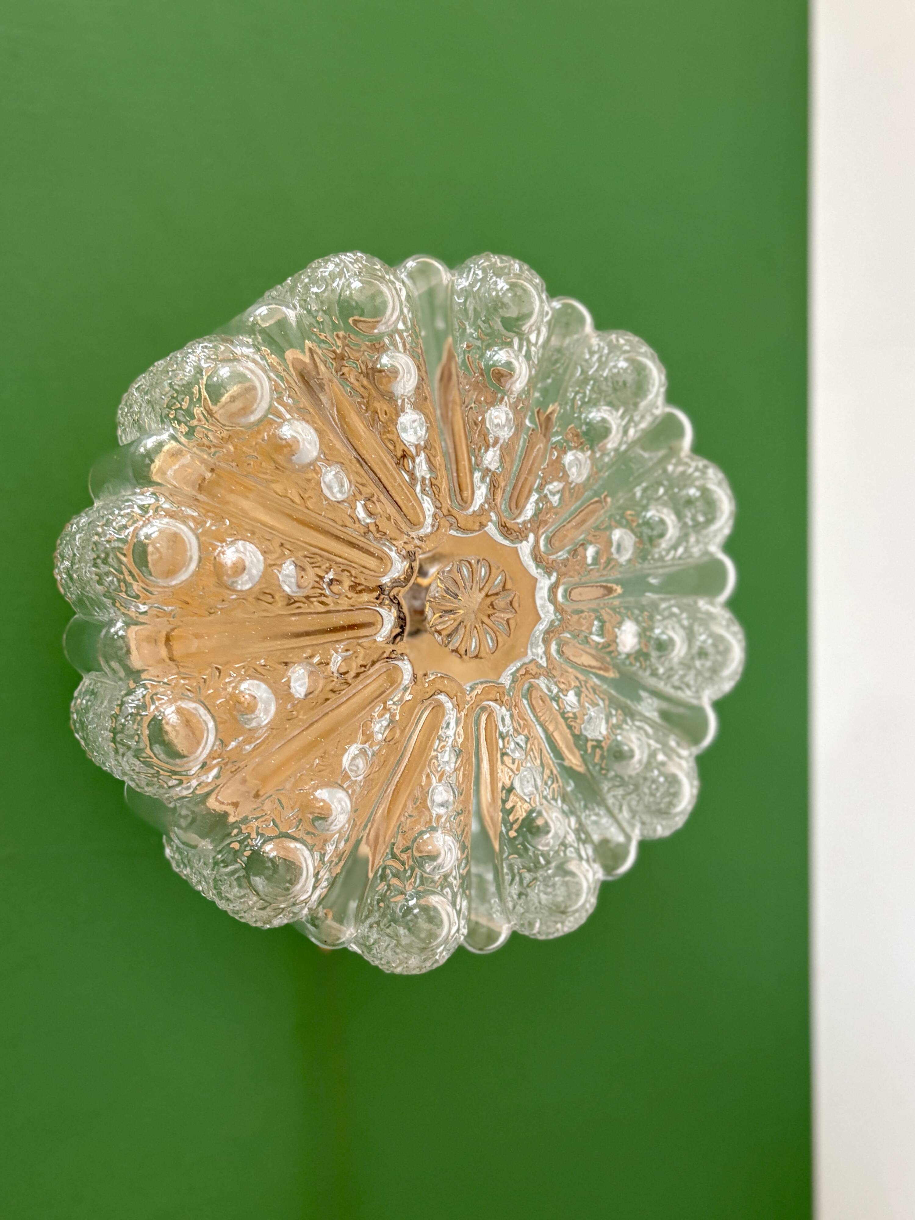 Vintage glass moulded globe wall/ceiling light.