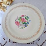 Mismatched old flat plates with gold