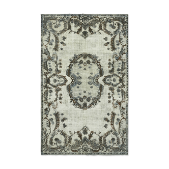 Handmade contemporary oriental 1970s 200 cm x 314 cm grey carpet