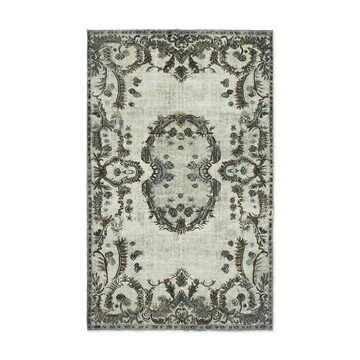 Handmade contemporary oriental 1970s 200 cm x 314 cm grey carpet