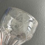 Set 9 crystal wine glasses engraved Saint Pourçain