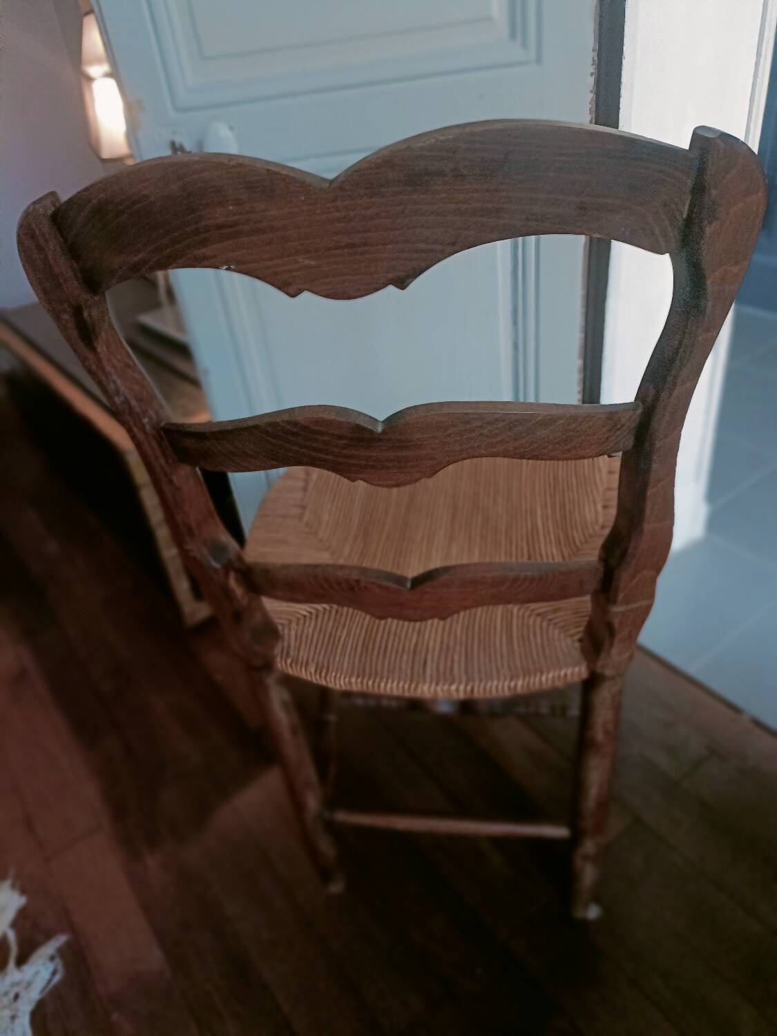 Rustic straw chair