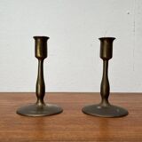 Porte-bougies en métal du milieu du siècle, années 1960, lot de 2