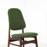 Ensemble de 6 chaises de salle à manger en teck hollandais design vintage