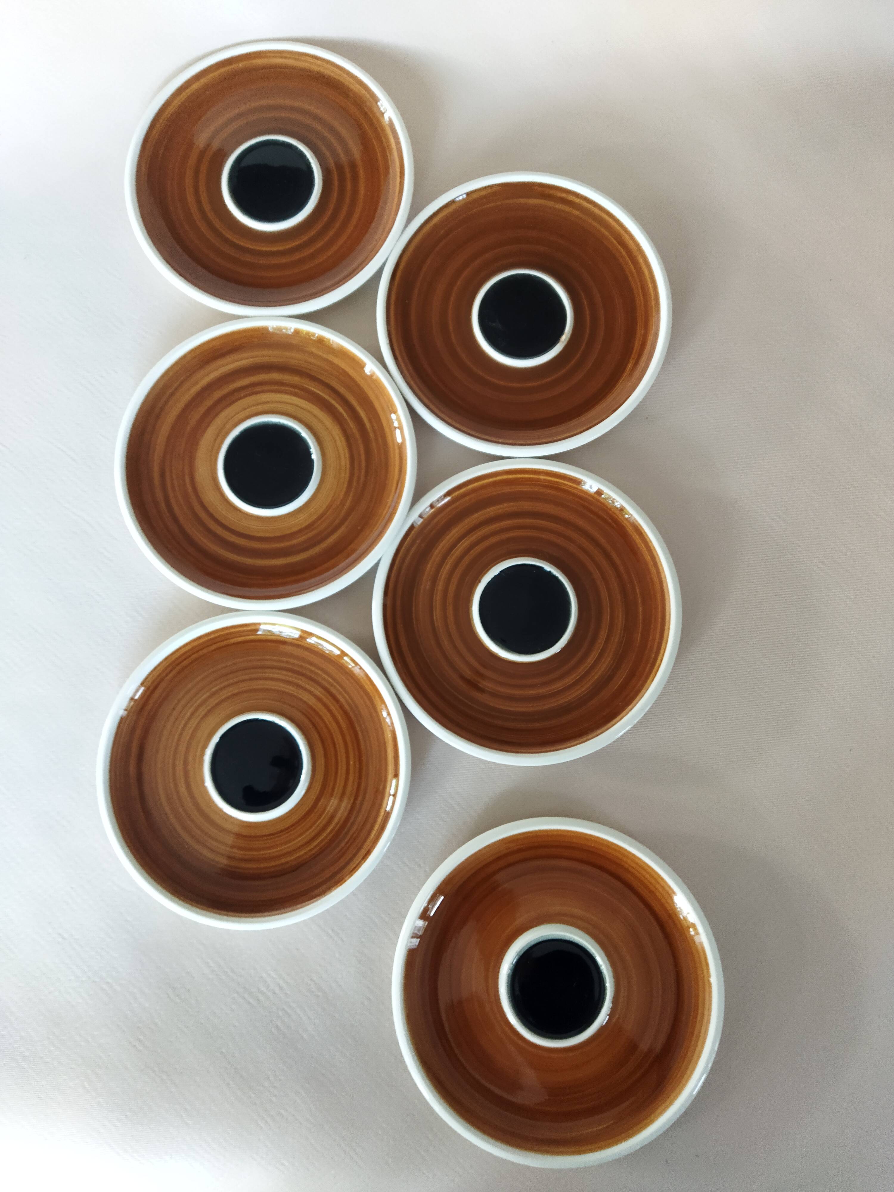 Lot de 6 soucoupes Kimono Boch La Louvière