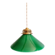 Art Deco pendant light in conical green opaline, 1920s-30s