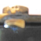 Art deco cigarette case, silver and vermeil and blue enamel