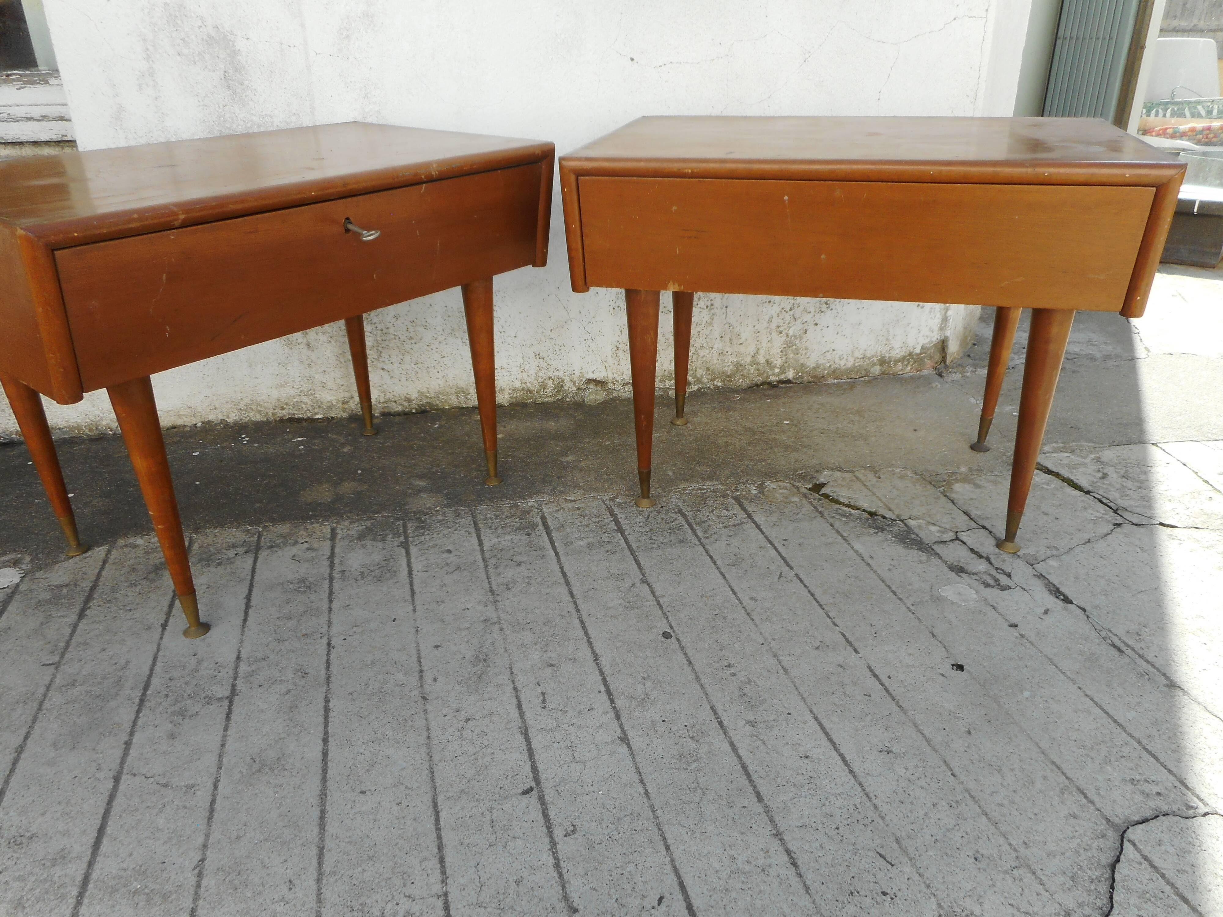 Pair of vintage bedside tables