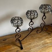 Wrought iron tealight holder
