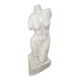 Sculpture of a female torso in white marble.