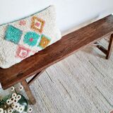 Old wooden country farmhouse bench