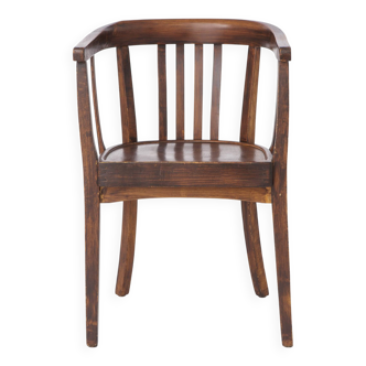 Vintage Armchair 1950s Germany, Beech Wood, Mid Century Accent Chair