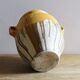 Large Antique French Confit Pot with Yellow Glaze