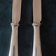 Silver-plated dessert knives, Christofle hallmark, set of two