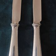 Silver-plated dessert knives, Christofle hallmark, set of two