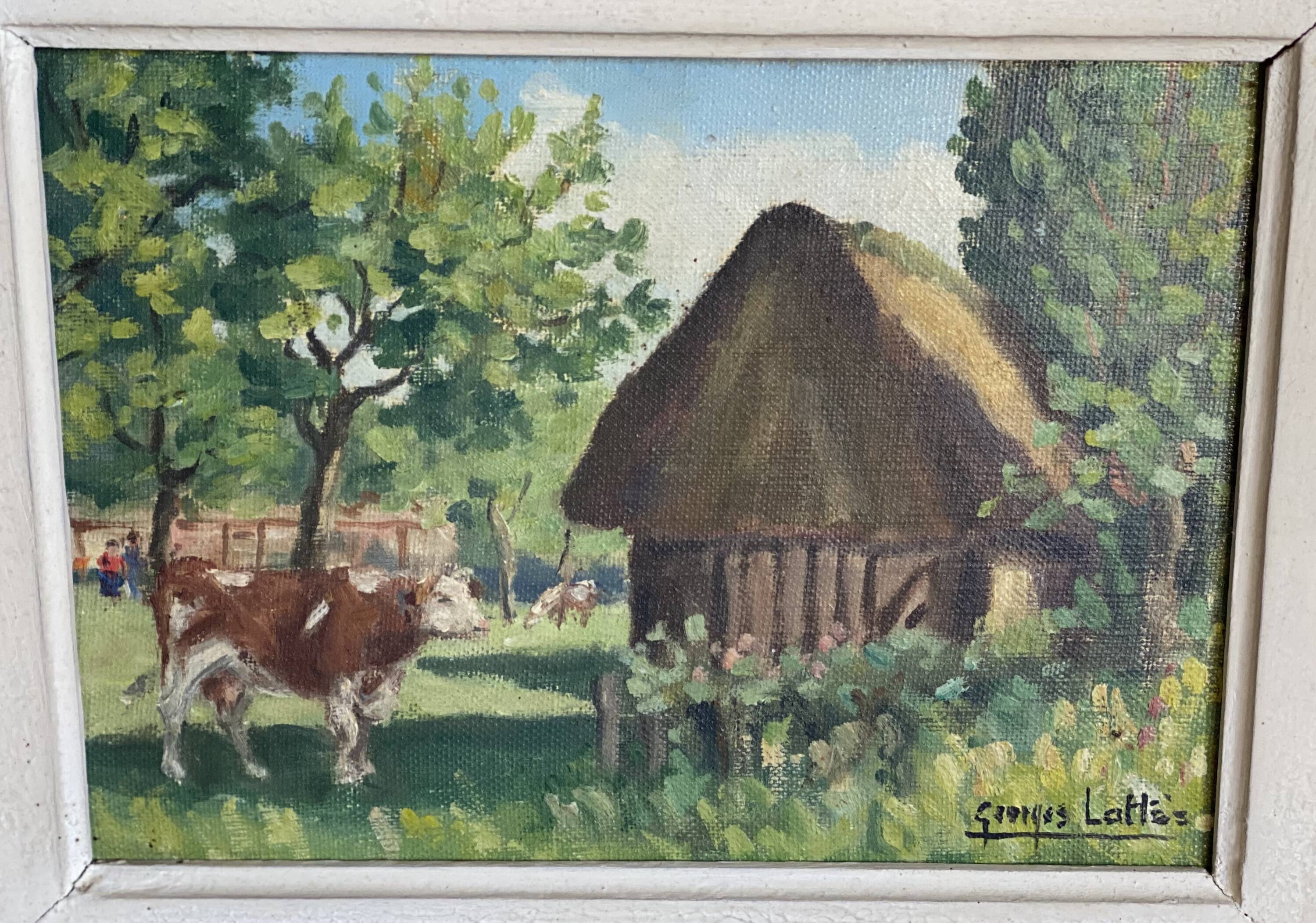 Tableau de gorges lattès vache à la ferme