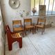 4 vintage Plywood chairs 80s