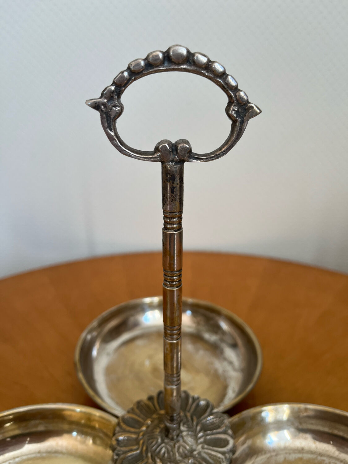 Metal servant, silver, antique