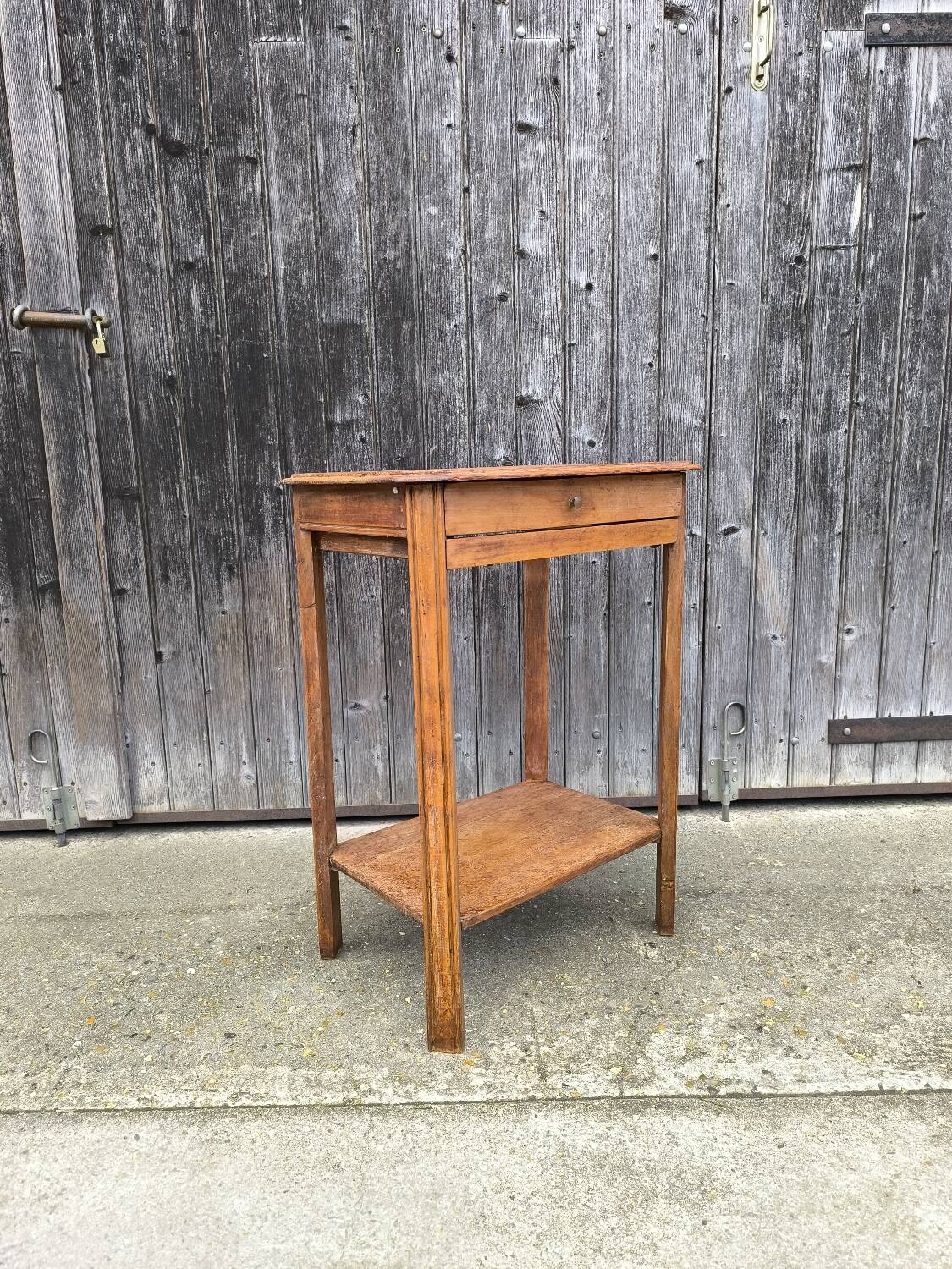Solid oak side table 1950